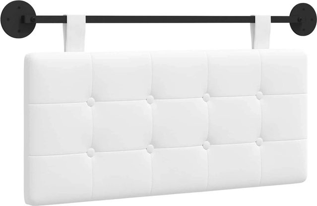 vidaXL Wandmontiertes Polsterpaneel in Weiß mit Stoffbezug B/H/T: 100 x 55 x 5 cm - Bild 1