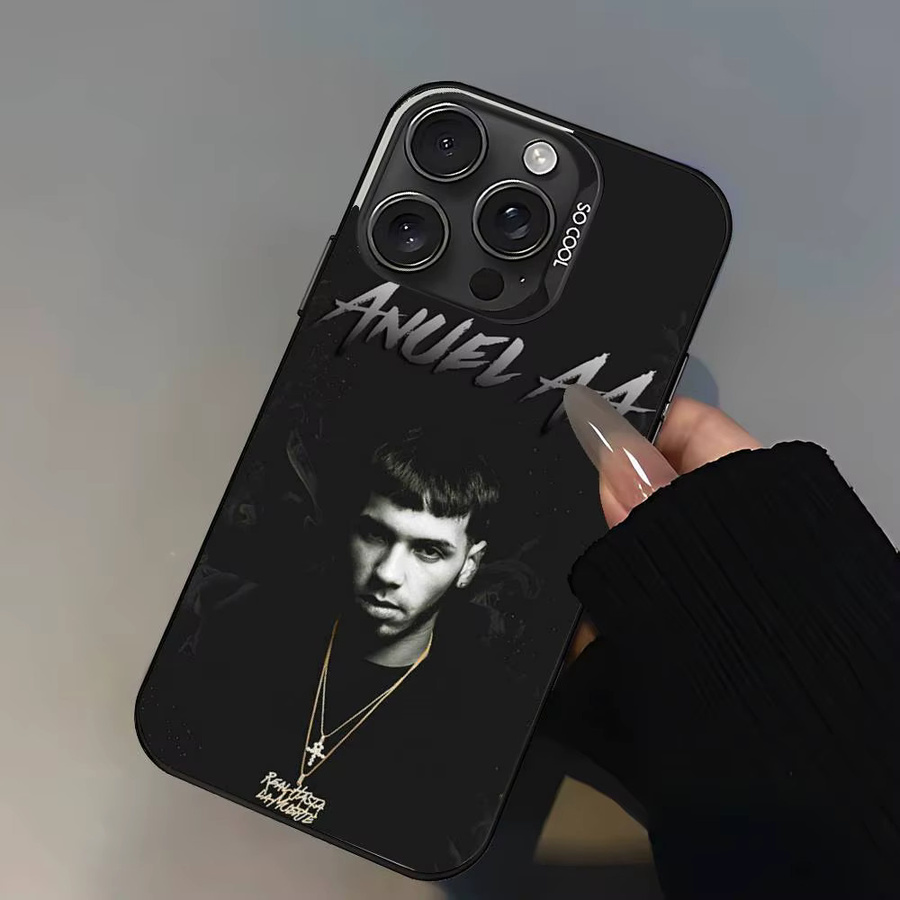 Stoßfeste Handyhülle im Anuel AA Design für Apple iPhone Modelle in Schwarz - Bild 6
