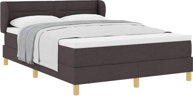 vidaXL Boxspringbett mit Matratze Dunkelbraun B/T: 140 x 190 cm - Bild 1