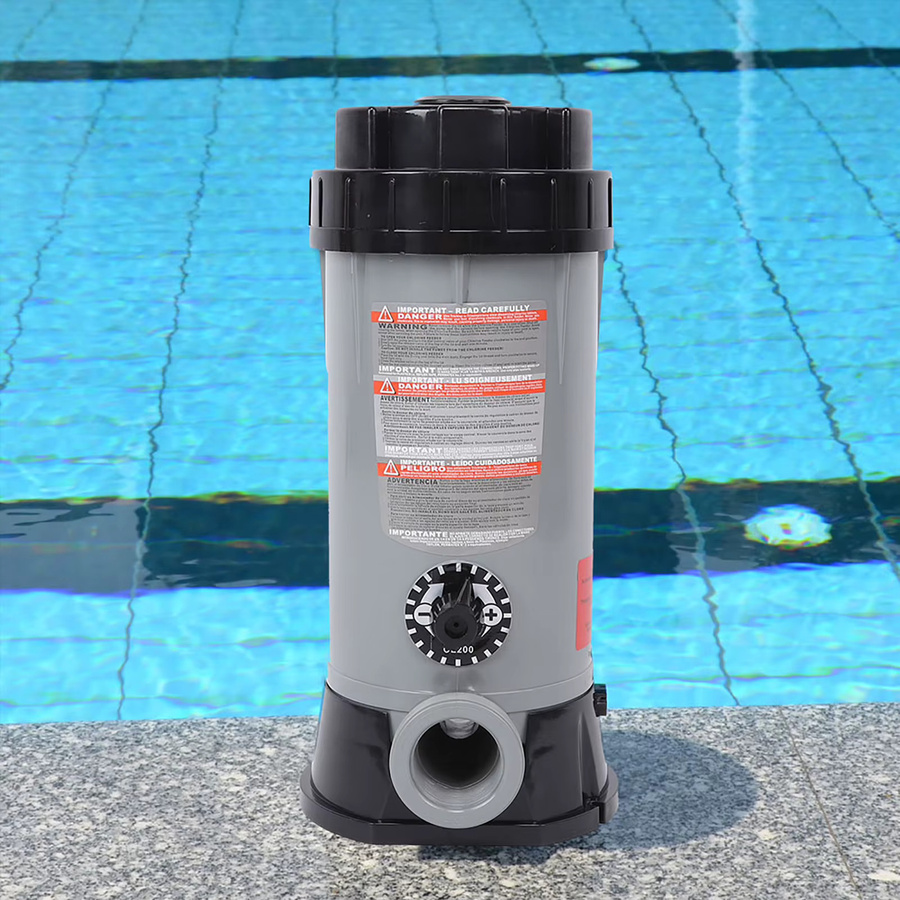 CL-200 Automatischer Chlorspender für die Schwimmbad-Desinfektion, grauer Chlorinator zur Dosierung von Chlor - Bild 2