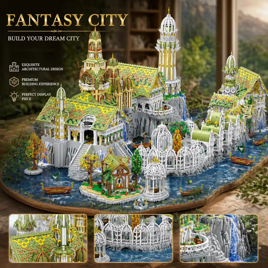 Der Herr der Ringe Elben-Flussdal-Schloss, Bausteine-Set, Fantasy - Bild 2