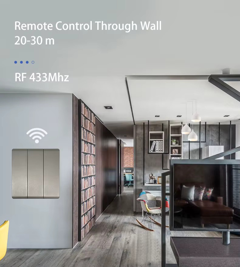 Wenzhi Smart Switch DIY Licht Modul mit 433 MHz RF Wireless Empfänger und Wand Panel Tasten für 220 V Fernbedienung Steuerung - Bild 2