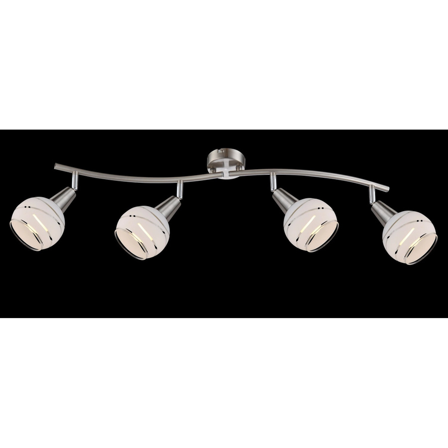 Globo Lighting Deckenleuchte Elliott in Nickelfarben mit grauem Glas und inklusive Leuchtmittel, Breite: 30 cm - Bild 2