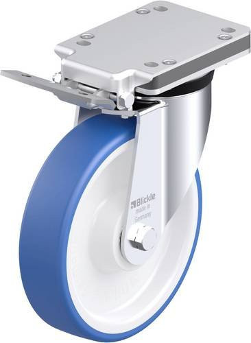 Blickle LK-POTHS 200XK-IS Stahlblech-Lenkrolle in Blau mit 200 mm Rad-Durchmesser und 550 kg Tragfähigkeit - Bild 1