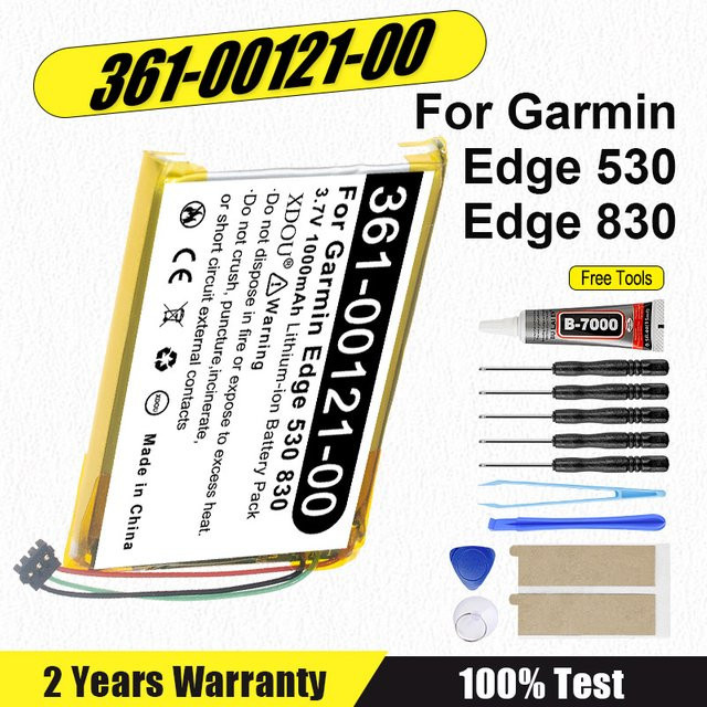 Garmin Ersatzakku für GPS-Navigatoren Edge 530 und Edge 830 mit 1000 mAh, Modell 361-00121-00 und 361-00121-10 - Bild 1