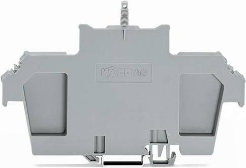 WAGO 709-168 Abdeckprofilträger in Grau, 10 Stück - Bild 1