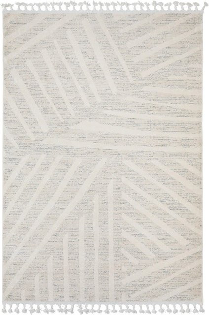 Mömax Webteppich Kel Air 1 in Beige und Weiß, geometrisches Design, B/T: 80 x 150 cm - Bild 1
