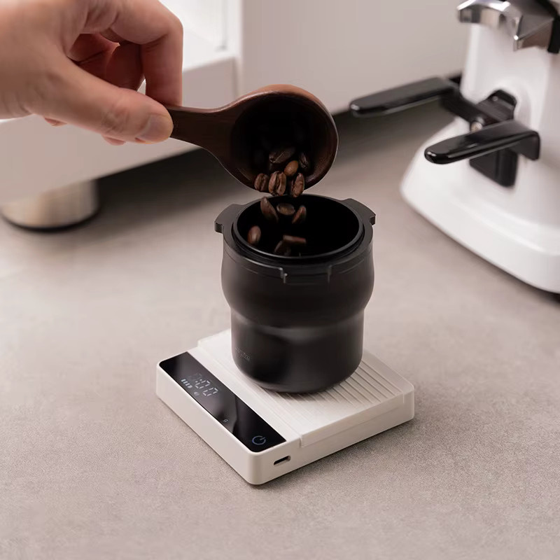 Yuanirmo Elektronische Mini-Espresso-Kaffee-Waage mit Timer für handgebrühten Kaffee in Schwarz oder Weiß - Bild 1