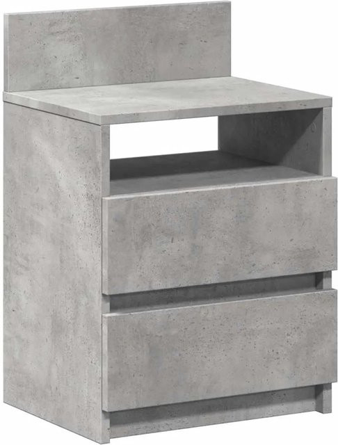vidaXL Nachttisch mit 2 Schubladen in Betongrau, B/T/H: 40 x 33 x 60 cm - Bild 1