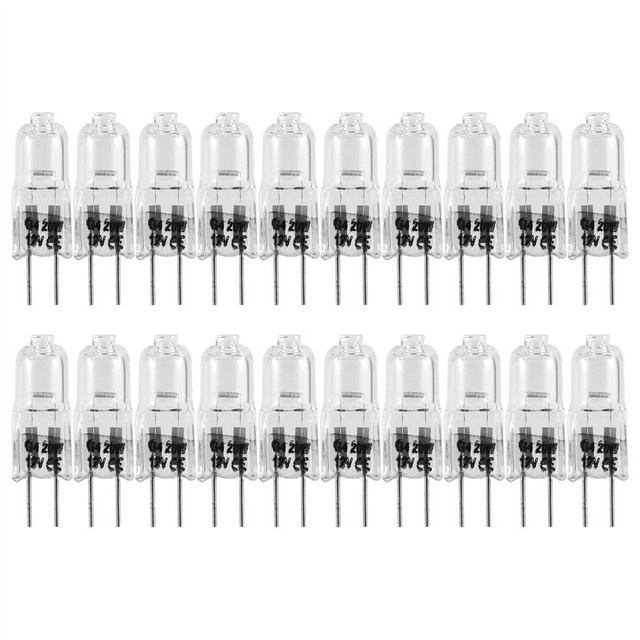 20 Stück G4 Halogenlampen 20W 12V transparent warmweiß für Herdbeleuchtung und Signalleuchten - Bild 1
