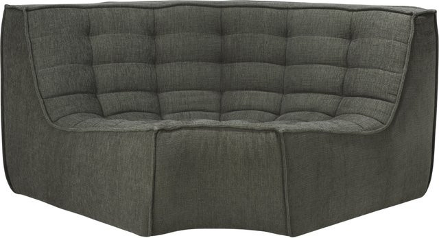 Ethnicraft N701 Modulsofa 90 Eck Rund in Grün mit Stoffbezug - Bild 1