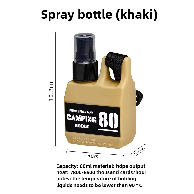 QHSPE Multifunktionale Sprühflasche für den Außenbereich in Schwarz mit Schnalle für Camping und Wandern - Bild 5