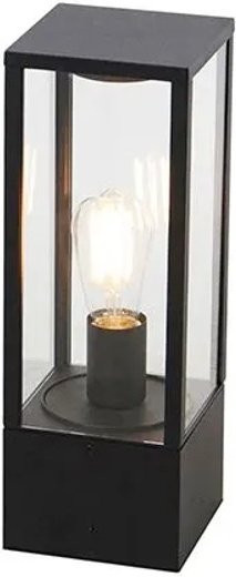QAZQA Charlois Industrielle Außenleuchte in Schwarz aus Aluminium und Glas, IP44, E27, Höhe: 40 cm - Bild 1