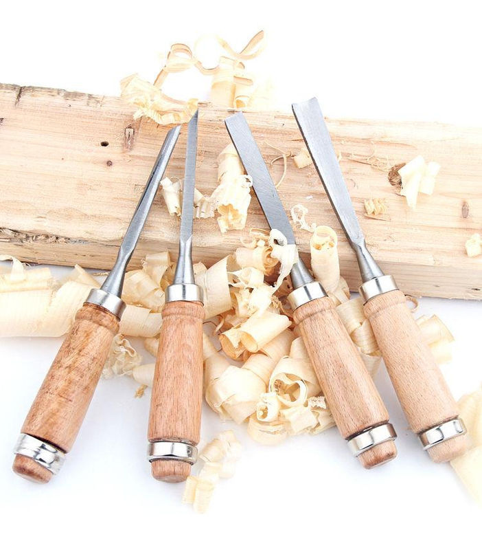 WTEMPO 12-teiliges Schnitzmeißel-Set aus Edelstahl mit Tragetasche, Farbe: Beige/Mehrfarbig - Bild 6