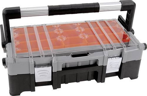Alutec 66001 Werkzeugkoffer unbestückt aus Aluminium und Kunststoff in Grau und Transparent mit Einsätzen B: 57 cm, H: 30 cm, T: 16 cm - Bild 1