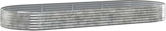 Furnicato Hochbeet aus verzinktem Stahl in Silber, B: 373 cm, T: 140 cm, H: 36 cm - Bild 1