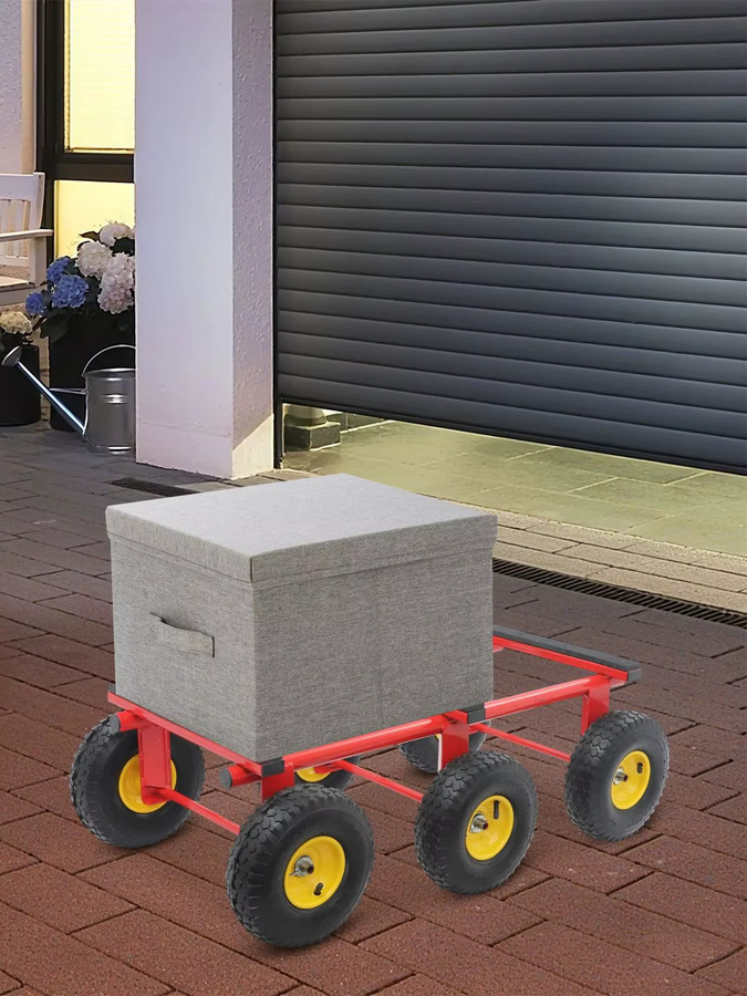 CNCEST Hochleistungs-Dolly Transportwagen in Rot mit 1200 Pfund Tragfähigkeit und All-Terrain-Eigenschaften - Bild 4