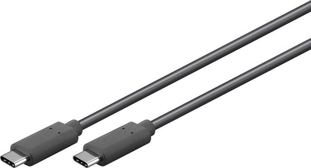 MicroConnect USB-C auf USB-C Kabel USB 3.2 Gen 2 mit 100 W Stromversorgung und 4K 60 Hz Unterstützung, Schwarz, Länge: 1,5 m - Bild 1
