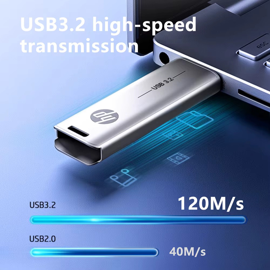 HP USB 3.2 Flash-Laufwerk Metall-Stick in Silber mit 32 GB Speicher für PC und Desktop - Bild 2
