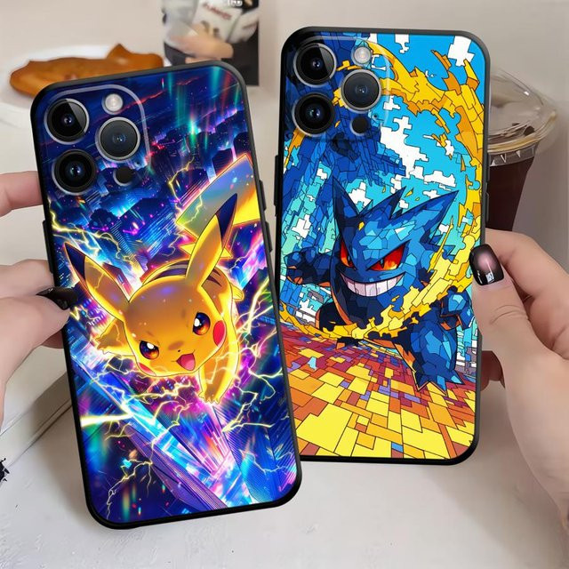 Pikachu Pokemon Handyhülle für Apple iPhone 11 12 13 14 15 16 17 Pro Max Air XR XS Multicolor - Bild 1