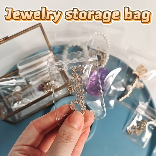 Transparente Schmucktaschen aus Kunststoff für Ohrringe, Ringe und Halsketten, wasserdicht und wiederverwendbar - Bild 1