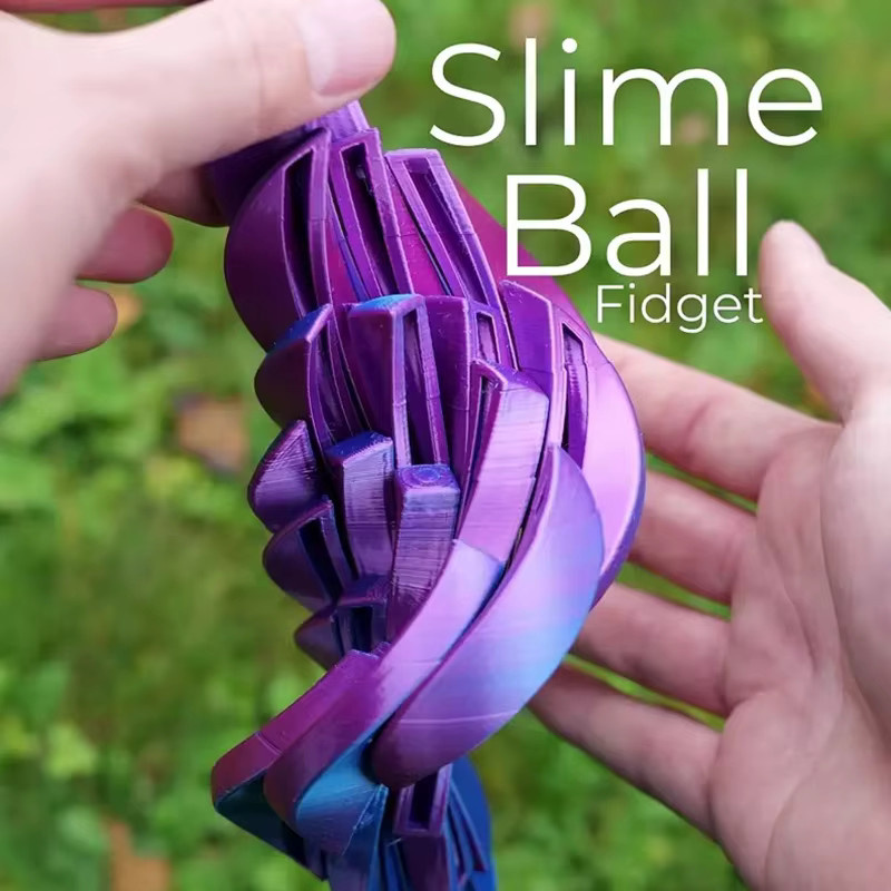 Twistsphere Schleimball-Fidget-Spielzeug, 3D-gedruckt, mit Getriebe-Design - Bild 3