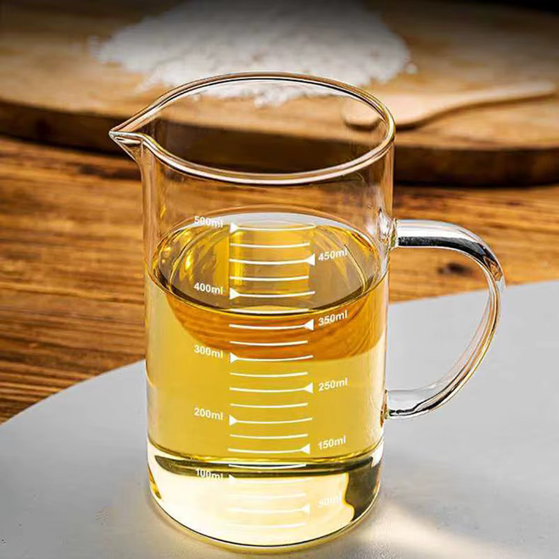 YWDL Glas-Messbecher mit Deckel und Griff, transparent, 250 ml - Bild 5