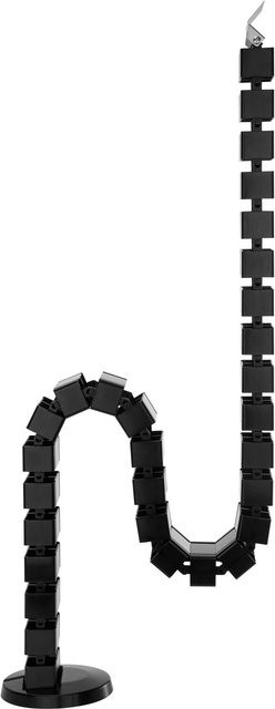 InLine Flexibler Kabelkanal für höhenverstellbare Tische mit 4 Kammern, schwarz (59996A) - Bild 1