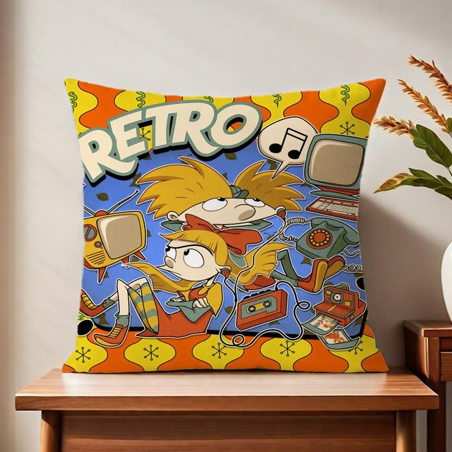 JMG Clothing Kinder Kissenbezug H-Hey A-Arnold Motiv, Mehrfarbig, 50 x 50 cm - Bild 1