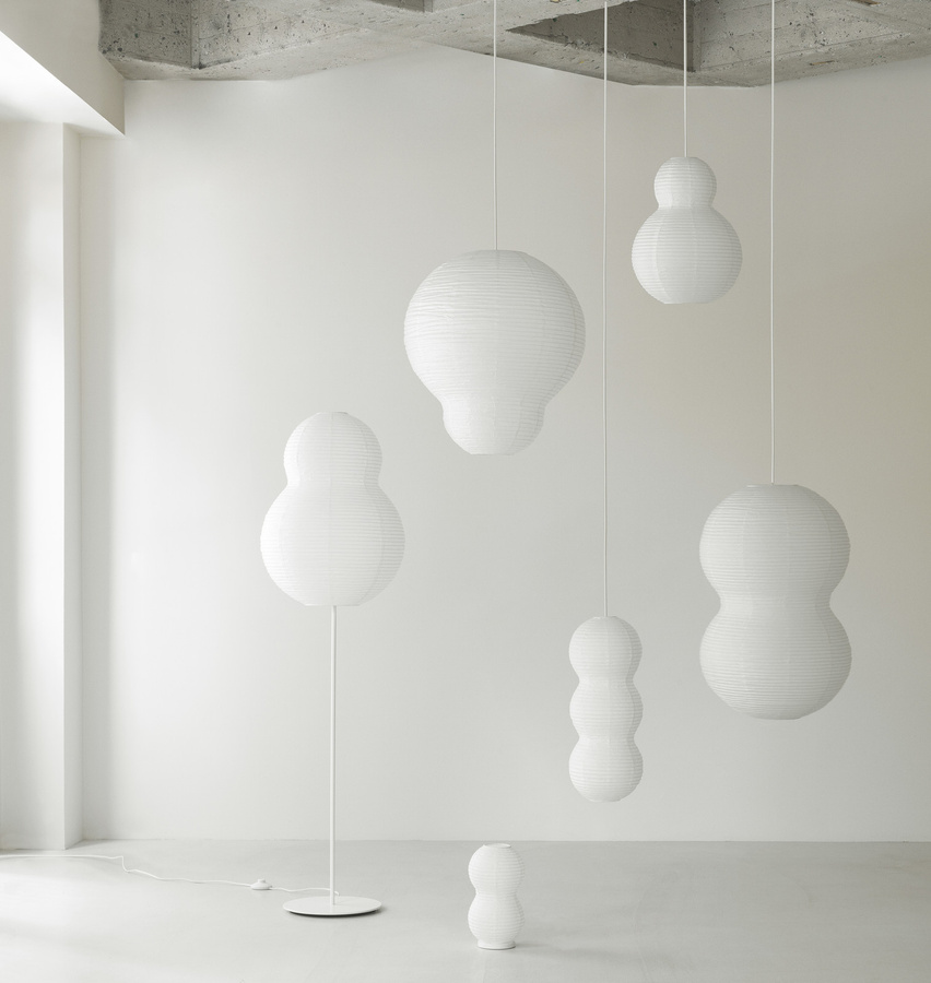 Normann Copenhagen Hängeleuchte Puff Twist aus Reispapier in Weiß - Bild 2