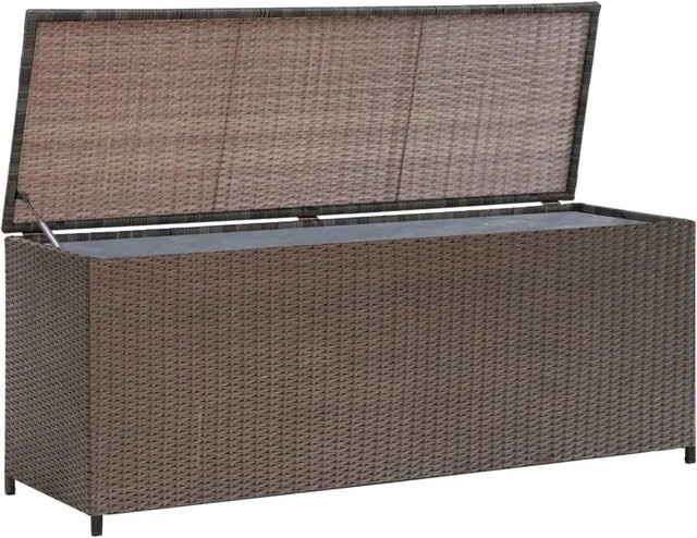 vidaXL Garten-Aufbewahrungsbox aus Poly-Rattan in Braun, B/T/H: 120 x 50 x 60 cm - Bild 1