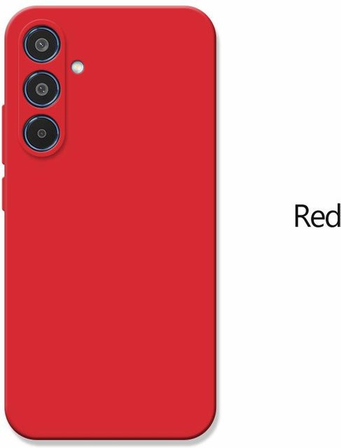 Stoßfeste Flüssigsilikon Handyhülle für Samsung Galaxy S24 S25 S23 S22 S21 FE Ultra Plus in Rot - Bild 1