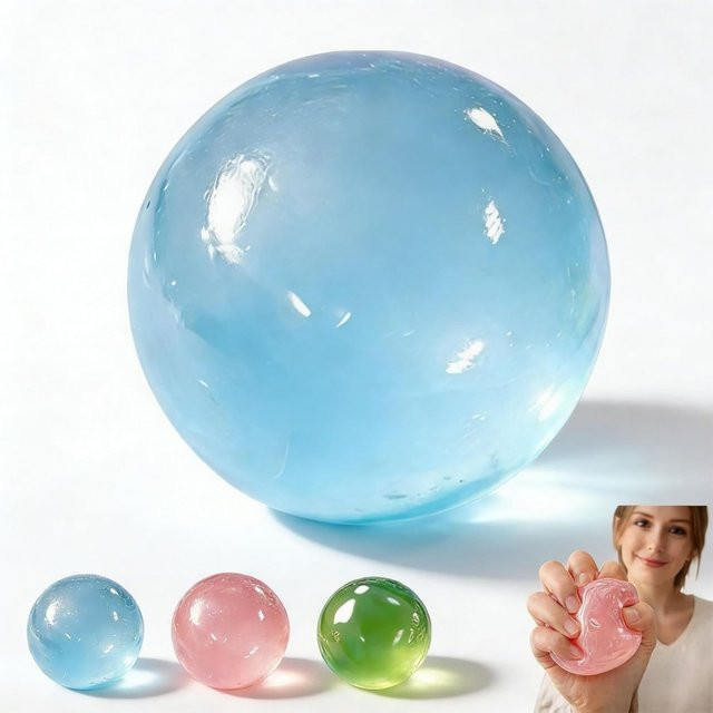 GSF Kokosnussöl-Squishy-Ball, transparenter Jelly-Sensorikball, Stressball - Bild 1