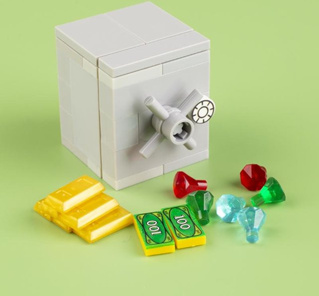 LEGO Stadt Tresor Münze Diamant Gold Silber Geld Set, Zubehör - Bild 1