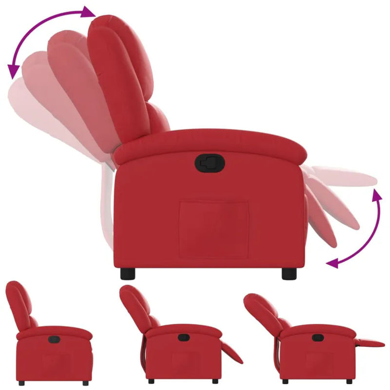 Vidaxl Schlafsofa aus Kunstleder in Rot - Bild 2
