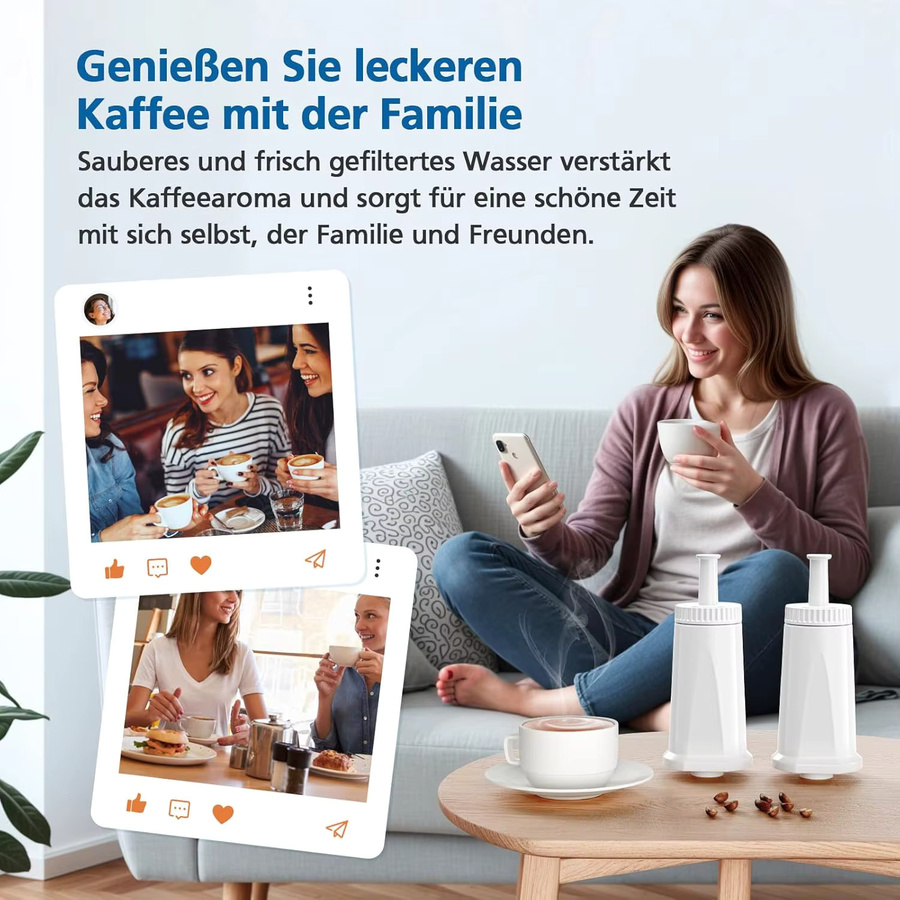 Sage Kaffee-Wasserfilter in Weiß als Ersatz für Barista Express Pro und Oracle Touch Kaffeemaschinen - Bild 2