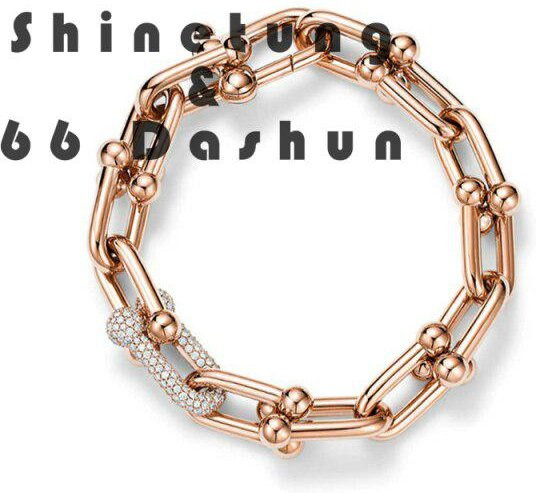 Shinetung Kettenarmband, Roségold, Zirkonia, Unisex, 17cm - Bild 1