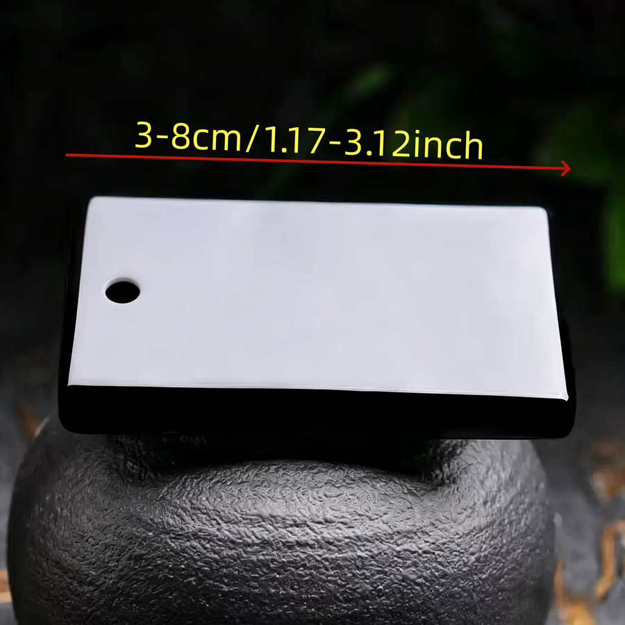 CrystalHola Natürlicher schwarzer Obsidian No Evil Stone in rechteckiger Form für deine Bohemian Inneneinrichtung - Bild 2