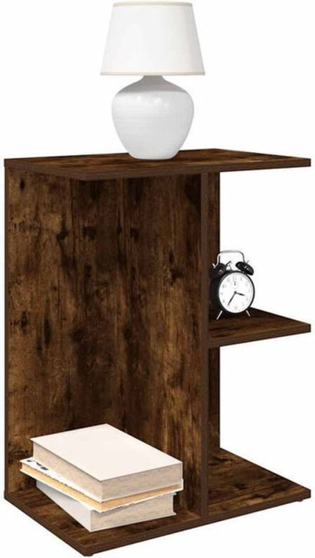 Nachttisch Vidaxl in Räuchereiche Braun aus Holzwerkstoff im Industrial Design B/T/H: 46,5 x 29 x 61 cm - Bild 1