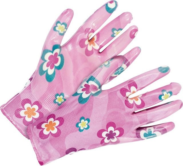 LUX-TOOLS Gartenhandschuh aus Nitril und Polyestergewebe Größe 7 - Bild 1