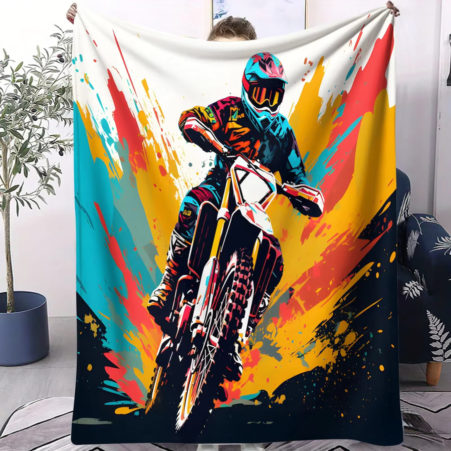 ZIZ Neon Motocross Rider Kunstdecke in Multicolour für Erwachsene - Bild 3