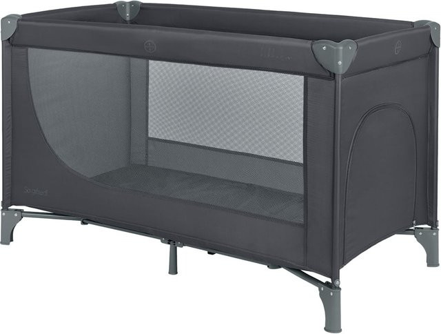 Kikkaboo Reisebett So Gifted mit weicher Matratzenauflage und Seiteneingang in Schwarz - Bild 1