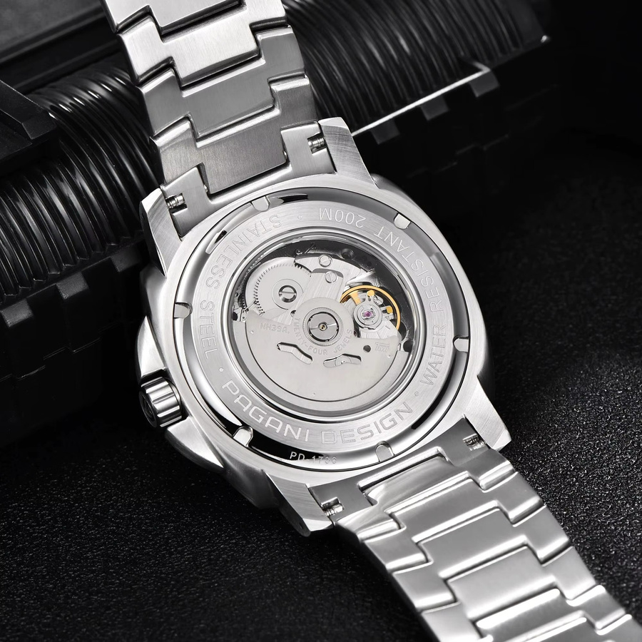 Pagani Design Taucheruhr, Automatik, Edelstahl, Grün, Herren - Bild 2