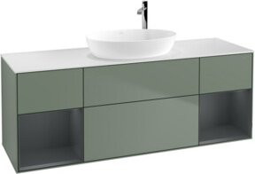 V&B Finion Waschtischunterschrank mit Wandbeleuchtung, Breite: 160 cm, Lackiert - Bild 1