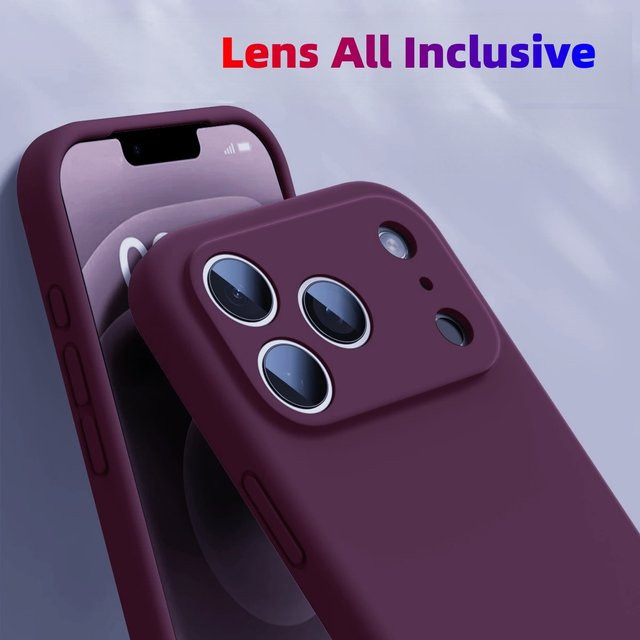 Stoßfeste Flüssigsilikon-Handyhülle für Apple iPhone 17 Pro Max, iPhone 17 Pro, iPhone 17 und iPhone 17 Air in Blau und Lila - Bild 1