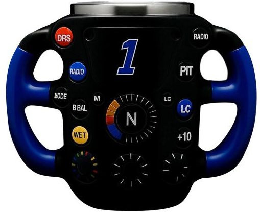 Lumin Kaffeetasse in Lenkradform mit ergonomischem Griff aus Harz und Keramik, Schwarz - Bild 1