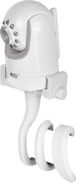 Babyphone-Halterung und Kamera-Regal für Infant Optics DXR-8 & DXR-8 Pro, weiß, ohne Bohren, passend für Kinderbett-Regale oder Möbel - Bild 1