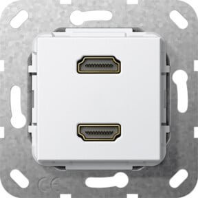 Gira HDMI 2fach Gender Changer weiß 567103 - Bild 1