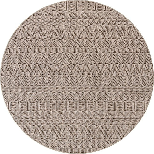 Ayyildiz Flachgewebeteppich Helix Rund Beige Ø 120 cm - Bild 1