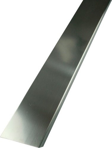 Fuchs Design Glassteinabschlussprofil aus Edelstahl in Silber, Breite: 8 cm, Länge: 250 cm - Bild 1